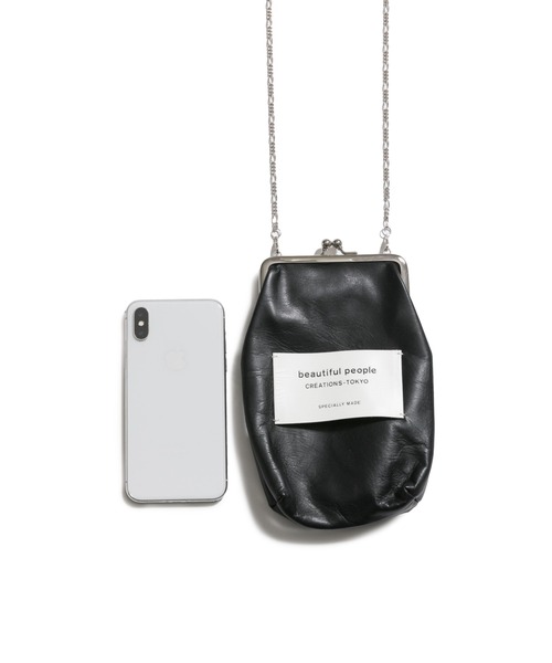 beautiful people(ビューティフルピープル)の「CLASP POUCH(ショルダーバッグ・レディース・ブラック/ナチュラル/オフホワイト・ONE SIZE)」の12枚目の写真
