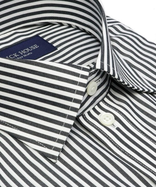 TOKYO SHIRTS(トウキョウシャツ)の「形態安定ノーアイロン ワイド 長袖ビジネスワイシャツ(ビジネスシャツ・メンズ・ブラック・首回り43cm-裄丈86cm/首回り37cm-裄丈80cm/首回り43cm-裄丈82cm/首回り41cm-裄丈82cm/首回り42cm-裄丈86cm/首回り41cm-裄丈86cm/首回り42cm-裄丈82cm/首回り39cm-裄丈84cm/首回り39cm-裄丈80cm/首回り37cm-裄丈84cm)」の2枚目の写真