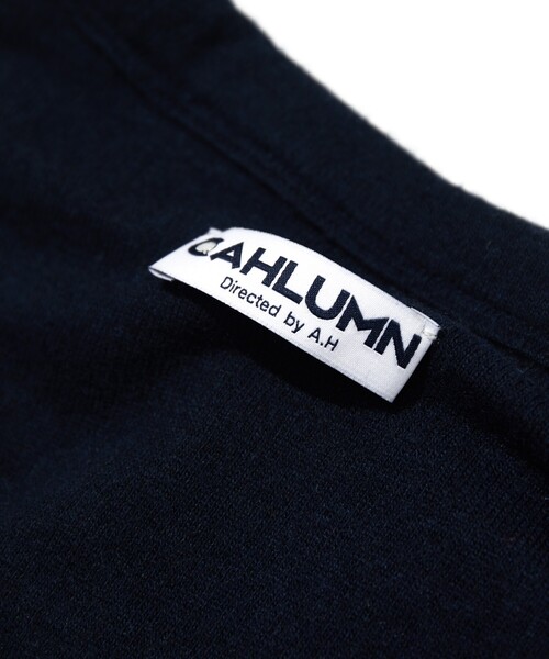 CAHLUMN(カウラム)の「CAHLUMN/カウラム Cashmere Wool Sweatshirt/カシミヤ ウール スウェットシャツ(Tシャツ/カットソー・メンズ・ネイビー/チャコールグレー・XX-LARGE/X-LARGE/LARGE/MEDIUM)」の3枚目の写真