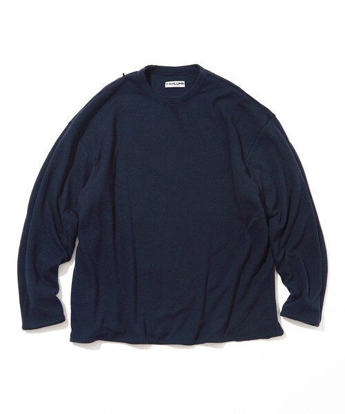 CAHLUMN(カウラム)の「CAHLUMN/カウラム Cashmere Wool Sweatshirt/カシミヤ ウール スウェットシャツ(Tシャツ/カットソー・メンズ・ネイビー/チャコールグレー・XX-LARGE/X-LARGE/LARGE/MEDIUM)」の12枚目の写真