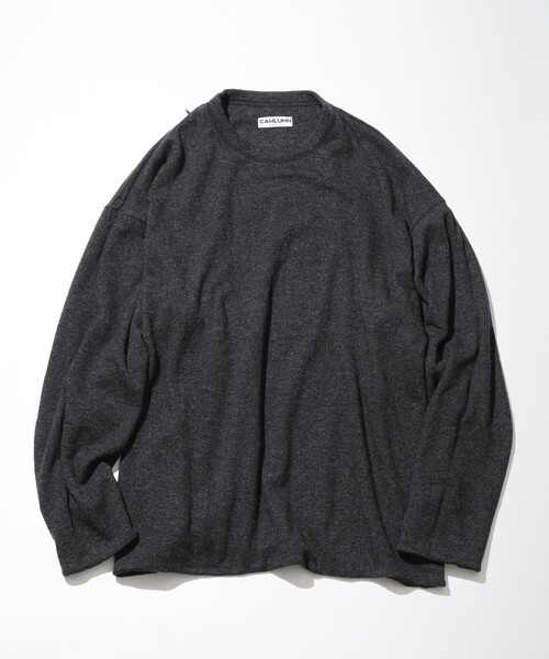 CAHLUMN(カウラム)の「CAHLUMN/カウラム Cashmere Wool Sweatshirt/カシミヤ ウール スウェットシャツ(Tシャツ/カットソー・メンズ・ネイビー/チャコールグレー・XX-LARGE/X-LARGE/LARGE/MEDIUM)」の18枚目の写真