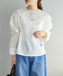 PUAL CE CIN | ジャパンメイドワンポイントロゴ刺繍プルオーバーブラウス(シャツ/ブラウス)