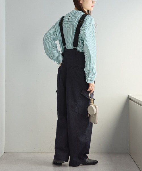 PUAL CE CIN（ピュアルセシン）の「ジャパンメイドワンポイントロゴ刺繍プルオーバーブラウス（シャツ/ブラウス・レディース・ブルー系/グリーン系/オフホワイト・FREE）」の12枚目の写真