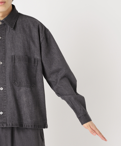 417 EDIFICE（フォーワンセブンエディフィス）の「コンパクトデニムジャケット / Gジャン /ブルゾン "セットアップ着用可"（シャツ/ブラウス・メンズ・ブルー系その他/ブラック/アイボリー・MEDIUM/LARGE）」の12枚目の写真