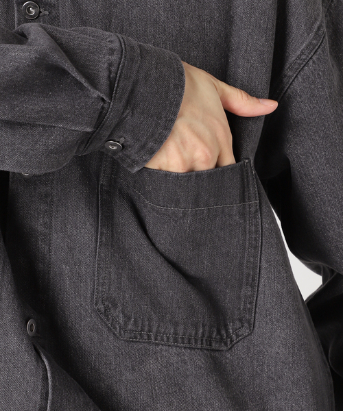 417 EDIFICE（フォーワンセブンエディフィス）の「コンパクトデニムジャケット / Gジャン /ブルゾン "セットアップ着用可"（シャツ/ブラウス・メンズ・ブルー系その他/ブラック/アイボリー・MEDIUM/LARGE）」の16枚目の写真