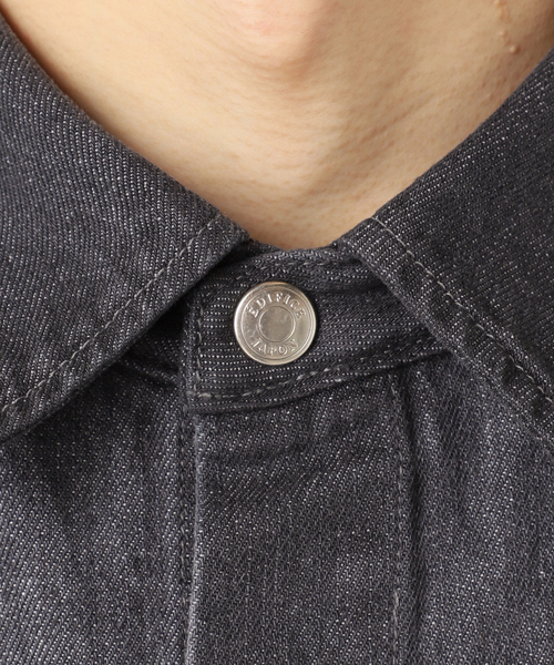 417 EDIFICE（フォーワンセブンエディフィス）の「コンパクトデニムジャケット / Gジャン /ブルゾン "セットアップ着用可"（シャツ/ブラウス・メンズ・ブルー系その他/ブラック/アイボリー・MEDIUM/LARGE）」の21枚目の写真