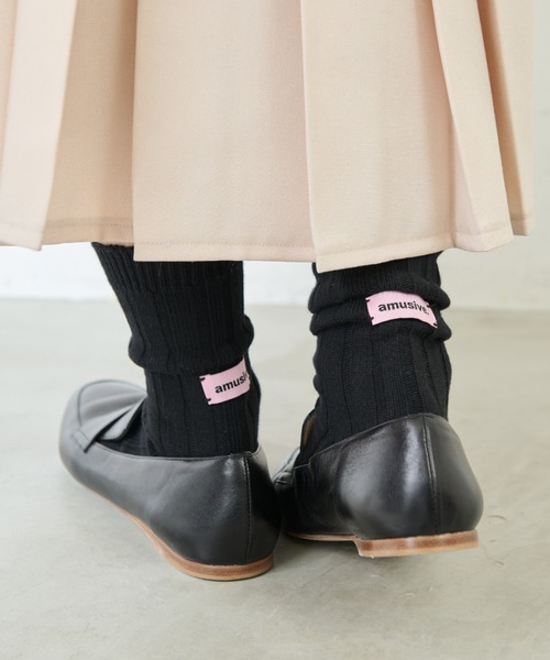 Libra Cue（リブラ キュー）の「バックポイントリブソックス（ソックス/靴下・レディース・アイボリー/ブラック/カーキ/ホワイト・FREE）」の11枚目の写真