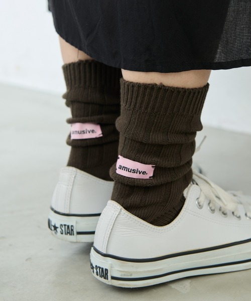 Libra Cue（リブラ キュー）の「バックポイントリブソックス（ソックス/靴下・レディース・アイボリー/ブラック/カーキ/ホワイト・FREE）」の14枚目の写真