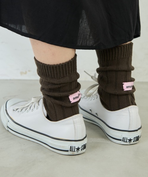 Libra Cue（リブラ キュー）の「バックポイントリブソックス（ソックス/靴下・レディース・アイボリー/ブラック/カーキ/ホワイト・FREE）」の15枚目の写真