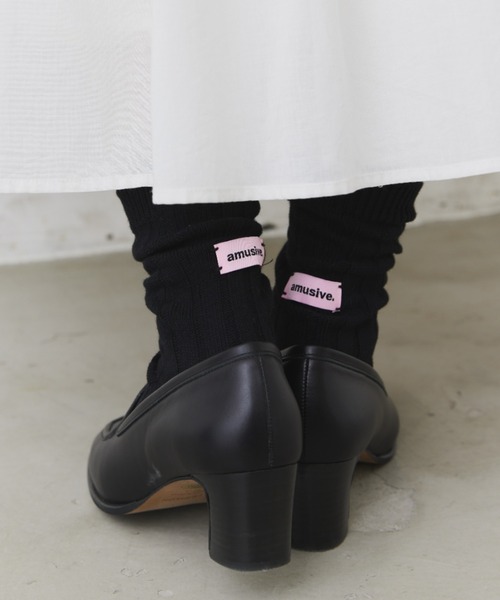 Libra Cue（リブラ キュー）の「バックポイントリブソックス（ソックス/靴下・レディース・アイボリー/ブラック/カーキ/ホワイト・FREE）」の20枚目の写真