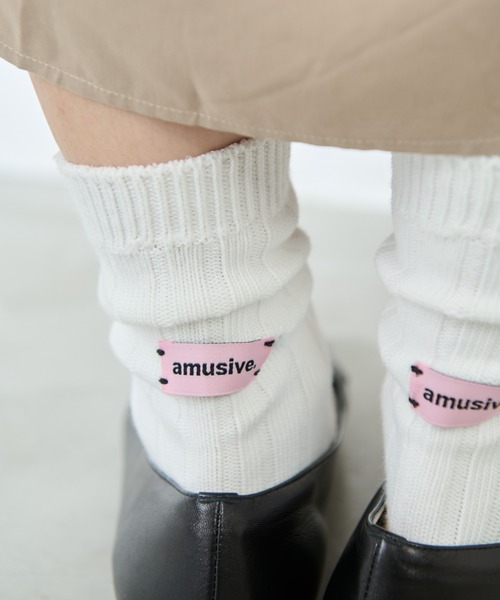 Libra Cue（リブラ キュー）の「バックポイントリブソックス（ソックス/靴下・レディース・アイボリー/ブラック/カーキ/ホワイト・FREE）」の22枚目の写真