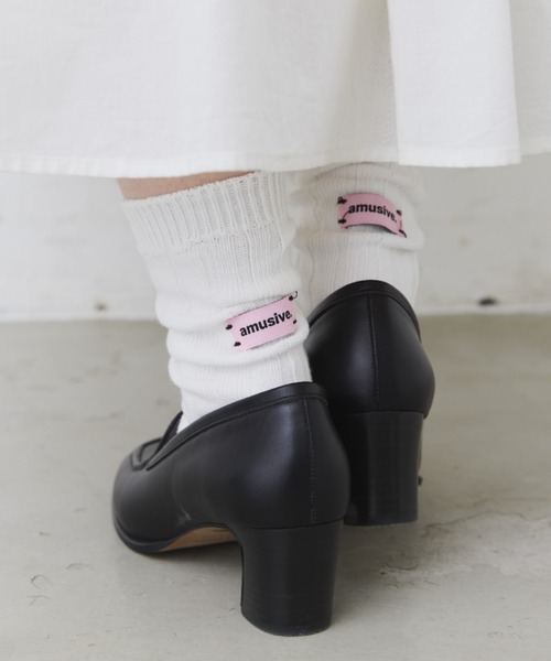 Libra Cue（リブラ キュー）の「バックポイントリブソックス（ソックス/靴下・レディース・アイボリー/ブラック/カーキ/ホワイト・FREE）」の18枚目の写真