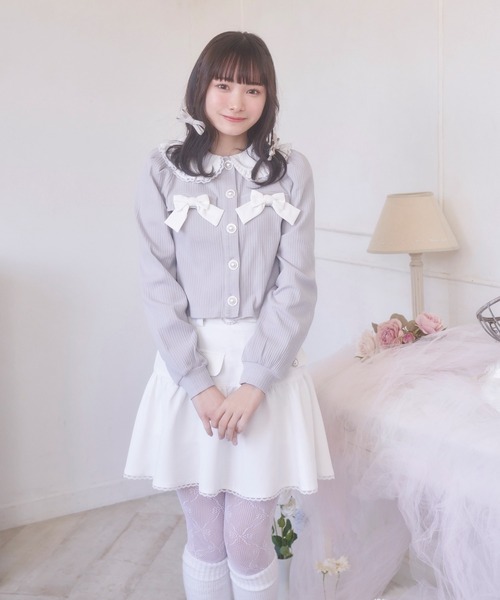 Honey Cinnamon(ハニーシナモン)の「切替フレアスカパン(スカート・レディース・ホワイト/ピンク・FREE)」の15枚目の写真