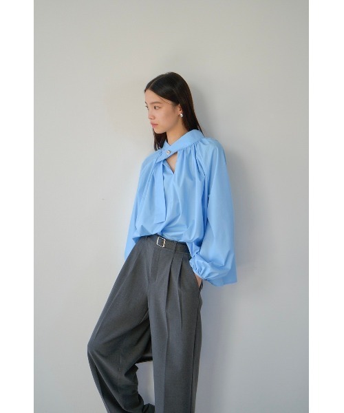 DRWCYS(ドロシーズ)の「2WAYスタンドカラーブラウス(シャツ/ブラウス・レディース・サックスブルー/オフホワイト・FREE)」の17枚目の写真