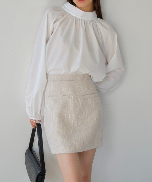 DRWCYS(ドロシーズ)の「2WAYスタンドカラーブラウス(シャツ/ブラウス・レディース・サックスブルー/オフホワイト・FREE)」の7枚目の写真