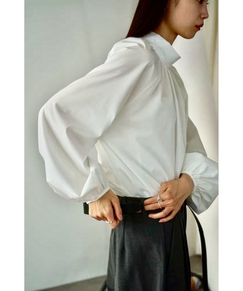 DRWCYS(ドロシーズ)の「2WAYスタンドカラーブラウス(シャツ/ブラウス・レディース・サックスブルー/オフホワイト・FREE)」の5枚目の写真