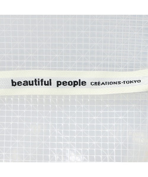 beautiful people(ビューティフルピープル)の「beautiful people plaid vinyl logo tape shoulder bag 1000611931(ショルダーバッグ・レディース・クリア/ブラック・FREE)」の7枚目の写真