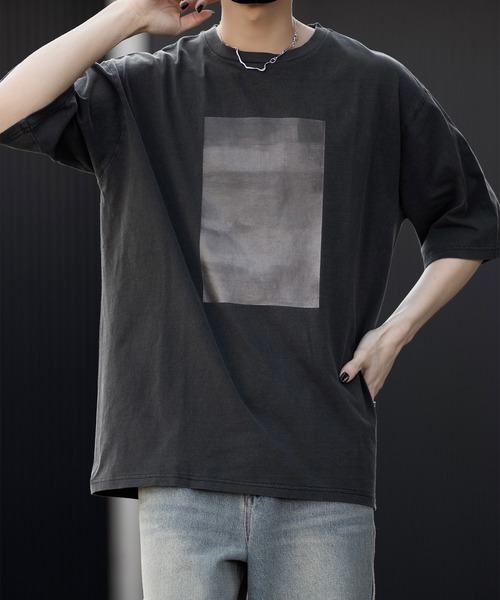 CLEL（クレイル）の「【CLEL】Vintage Design Short Sleeve Pigment Print T-Shirt/ヴィンテージデザイン 半袖ピグメントプリントTシャツ（Tシャツ/カットソー・メンズ・グレー系1/グレー系2/グレー系4/グレー系3/グレー系5・L/M/S/XS）」の10枚目の写真