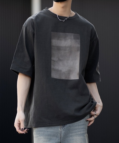 CLEL（クレイル）の「【CLEL】Vintage Design Short Sleeve Pigment Print T-Shirt/ヴィンテージデザイン 半袖ピグメントプリントTシャツ（Tシャツ/カットソー・メンズ・グレー系1/グレー系2/グレー系4/グレー系3/グレー系5・L/M/S/XS）」の9枚目の写真