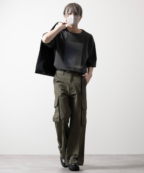 CLEL（クレイル）の「【CLEL】Vintage Design Short Sleeve Pigment Print T-Shirt/ヴィンテージデザイン 半袖ピグメントプリントTシャツ（Tシャツ/カットソー・メンズ・グレー系1/グレー系2/グレー系4/グレー系3/グレー系5・L/M/S/XS）」の20枚目の写真