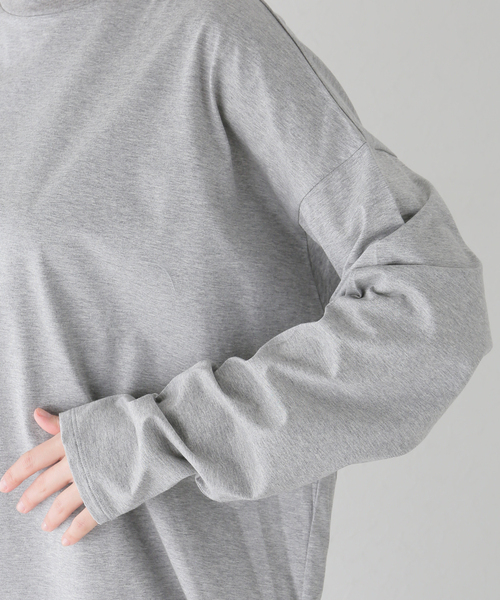 JOURNAL STANDARD LUXE(ジャーナルスタンダード ラックス)の「コンパクトジャージー クルーネック-Big-プルオーバー(Tシャツ/カットソー・レディース・チャコールグレー/ネイビー/ホワイト・FREE)」の19枚目の写真