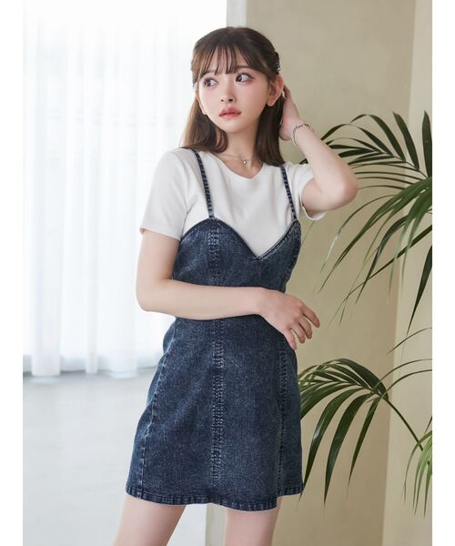 EATME（イートミー）の「デニムジャンスカ（ジャンパースカート・レディース・ライトブルー/ブラック/ブルー・SMALL/MEDIUM）」の15枚目の写真