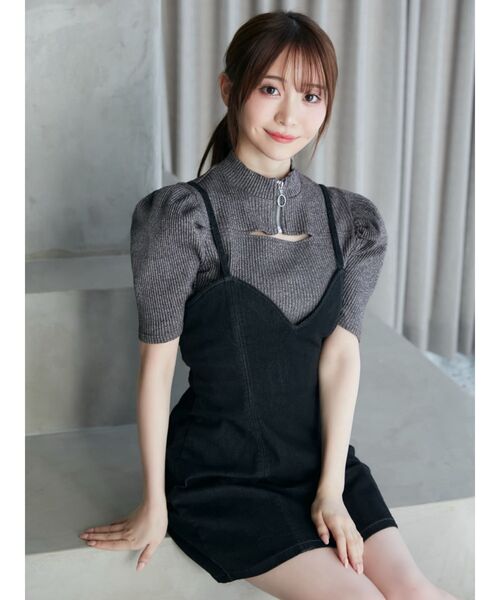 EATME（イートミー）の「デニムジャンスカ（ジャンパースカート・レディース・ライトブルー/ブラック/ブルー・SMALL/MEDIUM）」の12枚目の写真