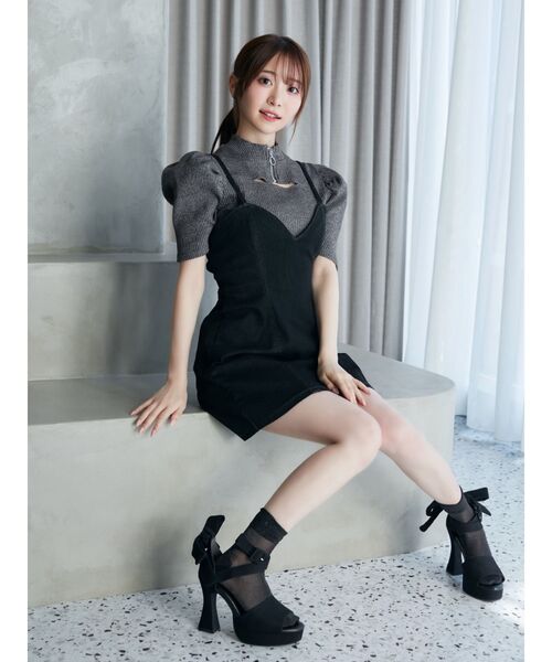 EATME（イートミー）の「デニムジャンスカ（ジャンパースカート・レディース・ライトブルー/ブラック/ブルー・SMALL/MEDIUM）」の11枚目の写真