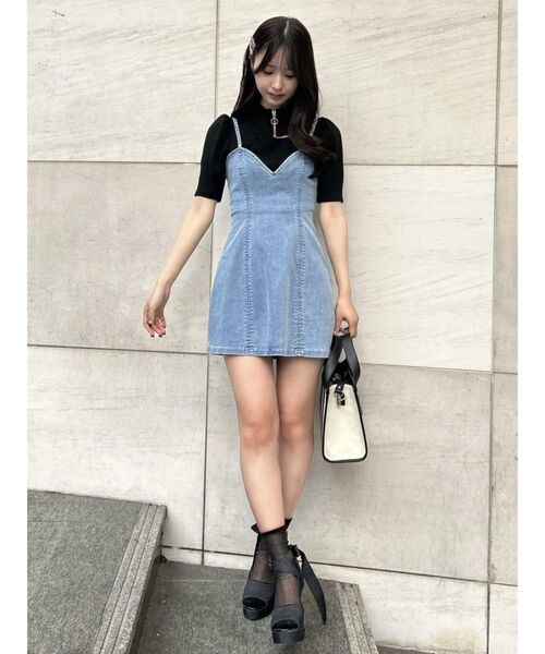 EATME デニムジャンスカ イートミー EATME デニムフレアジャンスカ （ブルー