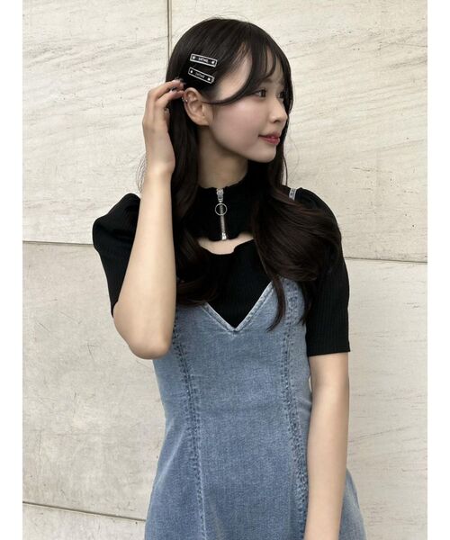 EATME（イートミー）の「デニムジャンスカ（ジャンパースカート・レディース・ライトブルー/ブラック/ブルー・SMALL/MEDIUM）」の16枚目の写真