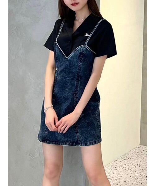 EATME（イートミー）の「デニムジャンスカ（ジャンパースカート・レディース・ライトブルー/ブラック/ブルー・SMALL/MEDIUM）」の18枚目の写真