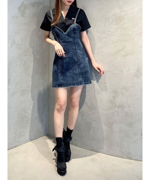 EATME デニムジャンスカ イートミー EATME デニムフレアジャンスカ （ブルー