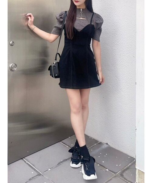 EATME（イートミー）の「デニムジャンスカ（ジャンパースカート・レディース・ライトブルー/ブラック/ブルー・SMALL/MEDIUM）」の21枚目の写真