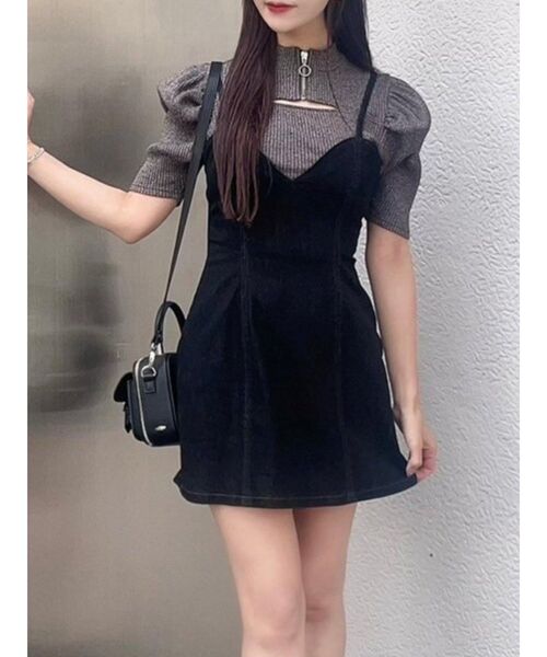 EATME（イートミー）の「デニムジャンスカ（ジャンパースカート・レディース・ライトブルー/ブラック/ブルー・SMALL/MEDIUM）」の22枚目の写真