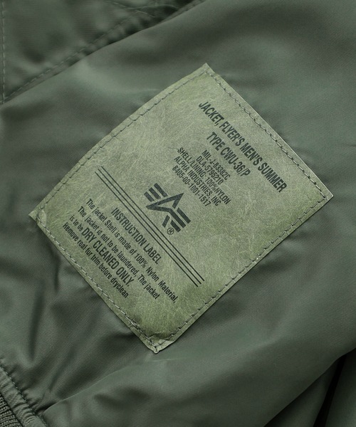 Alpha Industries（アルファインダストリーズ）の「【中田商店xALPHA】CWU-36/P（ミリタリージャケット・メンズ・ブルー/セージグリーン・X-LARGE/LARGE/MEDIUM/SMALL）」の19枚目の写真