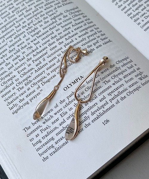 GOLDY（ゴールディ）の「〈GOLDY/ゴールディ〉クリアスウェイイヤリング（イヤリング・レディース・シルバー/ゴールド・FREE）」の4枚目の写真