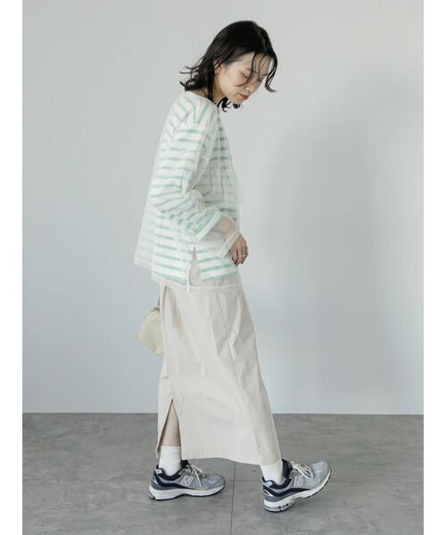 Samansa Mos2 blue(サマンサモスモスブルー)の「前後2WAYチュールフリルプルオーバー(Tシャツ/カットソー・レディース・オフホワイト/グレー/ブラック・F)」の22枚目の写真