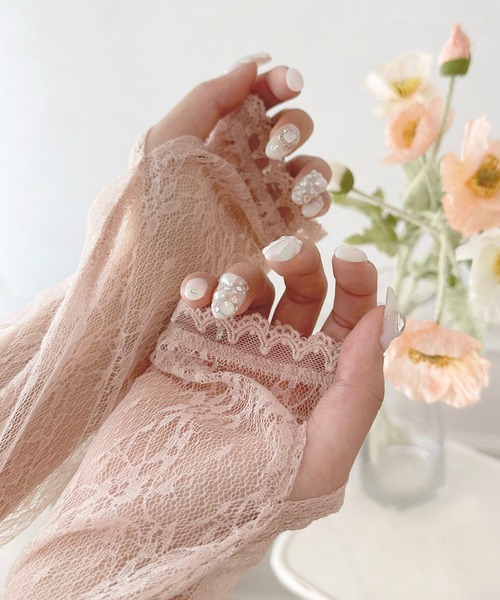 apres jour（アプレジュール）の「指開きハイネックレースインナー【ZOZOTOWN限定アイテム】（Tシャツ/カットソー・レディース・オフホワイト/ブラック/サックスブルー/ピンク・X-LARGE/フリー）」の16枚目の写真