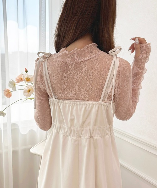 apres jour（アプレジュール）の「指開きハイネックレースインナー【ZOZOTOWN限定アイテム】（Tシャツ/カットソー・レディース・オフホワイト/ブラック/サックスブルー/ピンク・X-LARGE/フリー）」の20枚目の写真