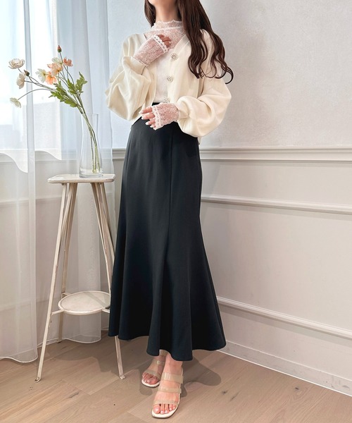 apres jour（アプレジュール）の「指開きハイネックレースインナー【ZOZOTOWN限定アイテム】（Tシャツ/カットソー・レディース・オフホワイト/ブラック/サックスブルー/ピンク・X-LARGE/フリー）」の9枚目の写真