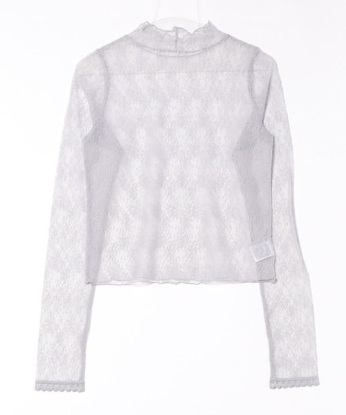 apres jour（アプレジュール）の「指開きハイネックレースインナー【ZOZOTOWN限定アイテム】（Tシャツ/カットソー・レディース・オフホワイト/ブラック/サックスブルー/ピンク・X-LARGE/フリー）」の13枚目の写真