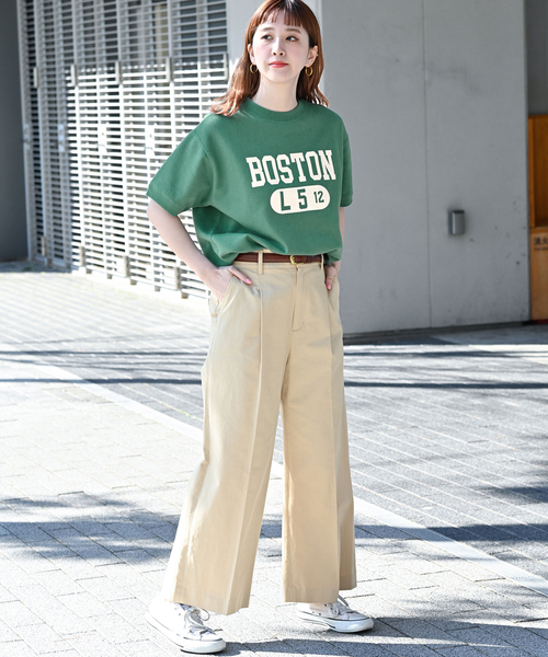 Champion（チャンピオン）の「【Champion/チャンピオン】別注 SHORT SLEEVE CREW NECK SWEAT（スウェット・レディース・チャコールグレー/ネイビー/グリーン/アイボリー・FREE）」の20枚目の写真