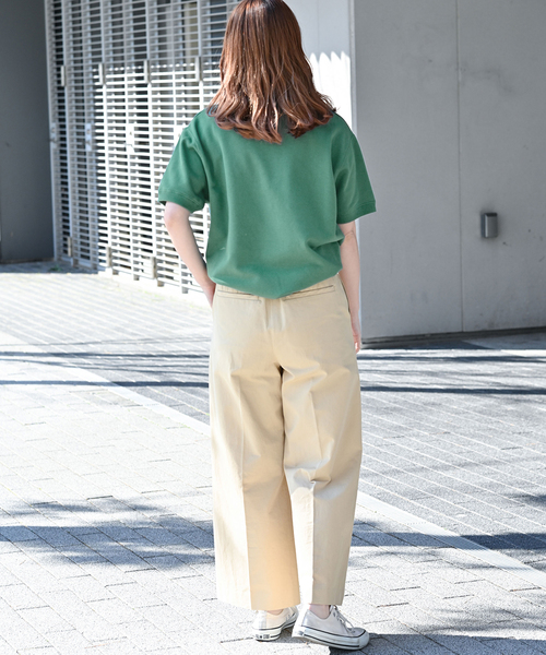 Champion（チャンピオン）の「【Champion/チャンピオン】別注 SHORT SLEEVE CREW NECK SWEAT（スウェット・レディース・チャコールグレー/ネイビー/グリーン/アイボリー・FREE）」の22枚目の写真