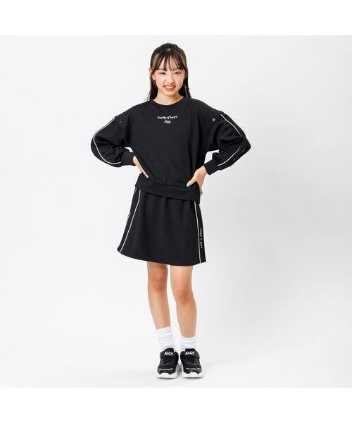 algy（アルジー）の「【上下セット】肩開きライントレーナー&スカパン