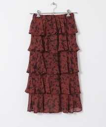 GANNI PrintedLightGeorgette Skirt