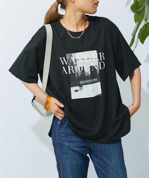 un dix cors（アンディコール）の「WANDERフォトプリントTee（Tシャツ/カットソー・レディース・イエロー/オフホワイト/ブラック・FREE）」の3枚目の写真