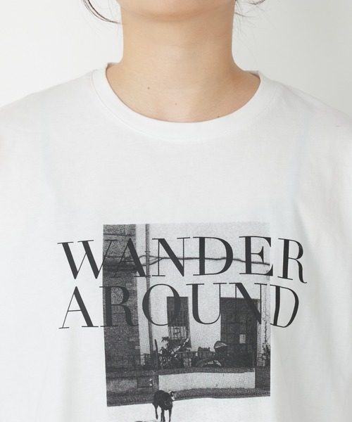 un dix cors（アンディコール）の「WANDERフォトプリントTee（Tシャツ/カットソー・レディース・イエロー/オフホワイト/ブラック・FREE）」の16枚目の写真