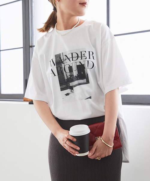 un dix cors（アンディコール）の「WANDERフォトプリントTee（Tシャツ/カットソー・レディース・イエロー/オフホワイト/ブラック・FREE）」の9枚目の写真