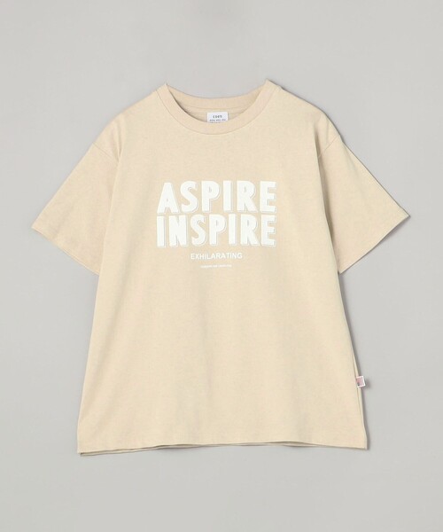 coen（コーエン）の「USAコットンロゴTシャツ（Tシャツ/カットソー・レディース・オフホワイト/ダークグレー/ベージュ・M/L）」の3枚目の写真