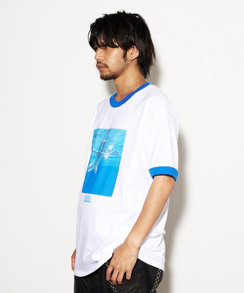 別注】NIRVANA NEVERMIND フォトリンガーT/ニルヴァーナ/Tシャツ